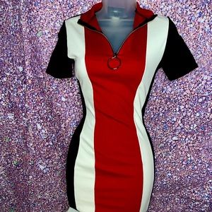 Brand New Fashion Nova red and black mini dress!